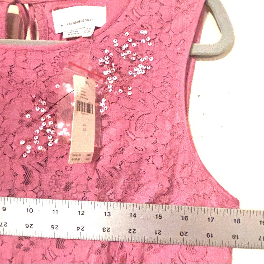 Anthropologie Dusty Rose Soraya Sequined Blouse Sz 10 - Picture 11 of 12